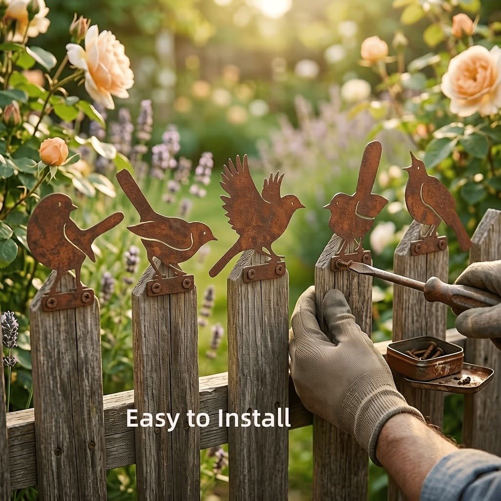 🔥Last Day 50% OFF - 5-Piece Lifelike Rusty Metal Bird Silhouettes Garden Art(𝐋𝐮𝐜𝐚𝐬 𝐇𝐚𝐥𝐞 𝐇𝐚𝐧𝐝𝐦𝐚𝐝𝐞®)