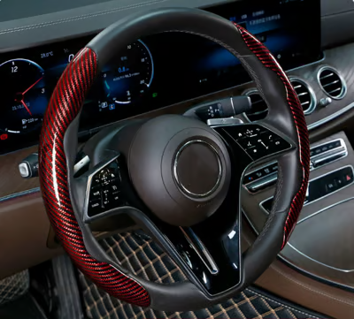 Carbon Fiber Silicone Anti-Slip Car Steering Wheel Cover Universal Fit