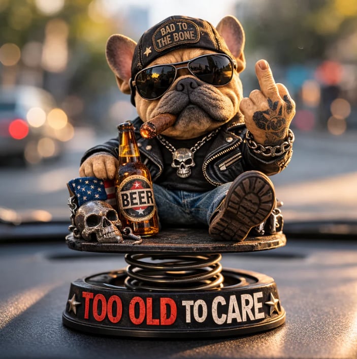 ⏰Last 4 hours Sale: Save 49%-Too Old To Care Dashhoard Bobblehead