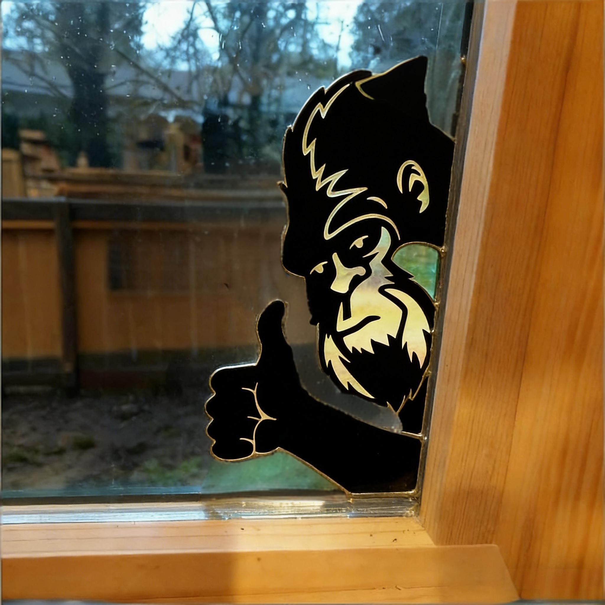 🔥Last Day 50% OFF - 🤣Peek-a-Boo Rebel Bigfoot Window Decor| A Legend with an Attitude(𝐋𝐮𝐜𝐚𝐬 𝐇𝐚𝐥𝐞 𝐇𝐚𝐧𝐝𝐦𝐚𝐝𝐞®)