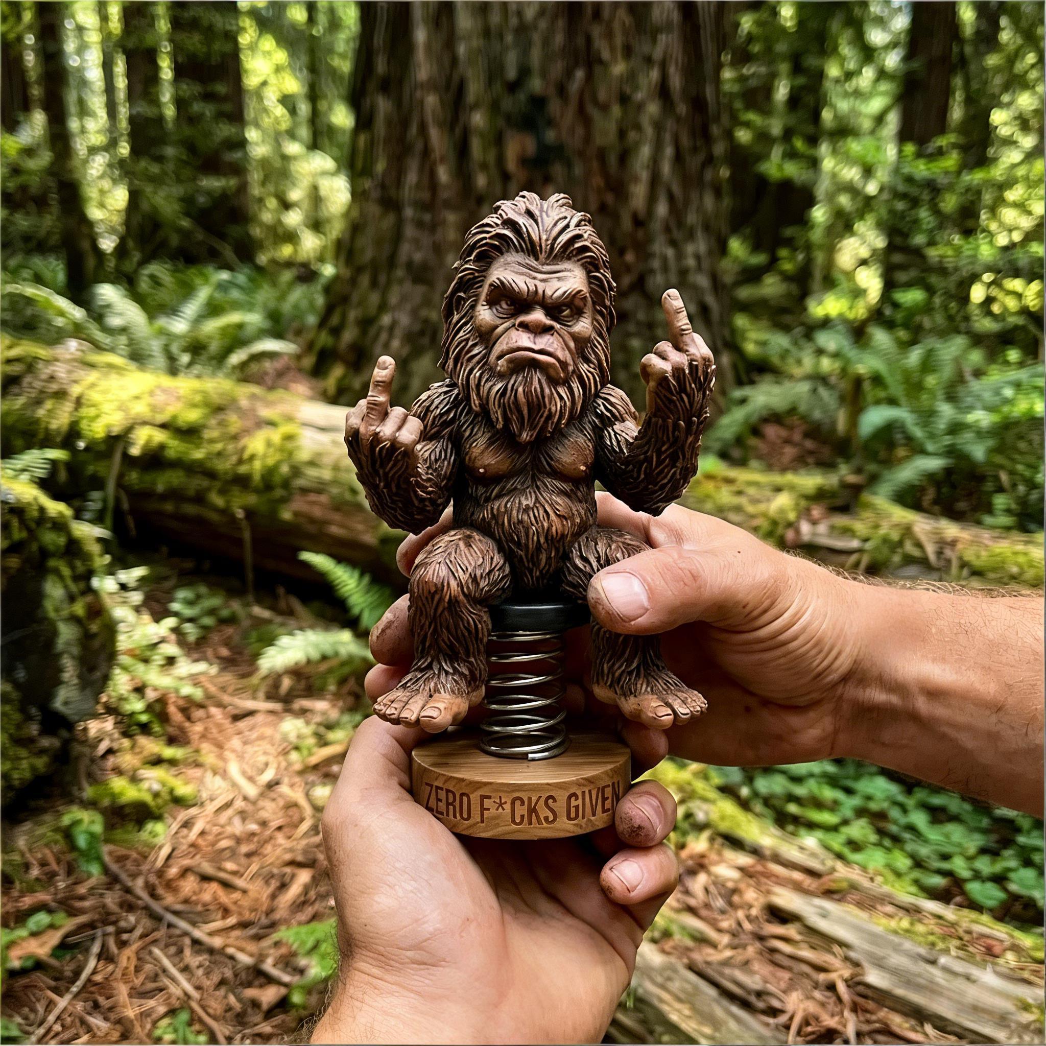 🔥Last Day 50% OFF - 🐾😮Bigfoot “Zero F*cks Given” Bobblehead(𝐋𝐮𝐜𝐚𝐬 𝐇𝐚𝐥𝐞 𝐇𝐚𝐧𝐝𝐦𝐚𝐝𝐞®)