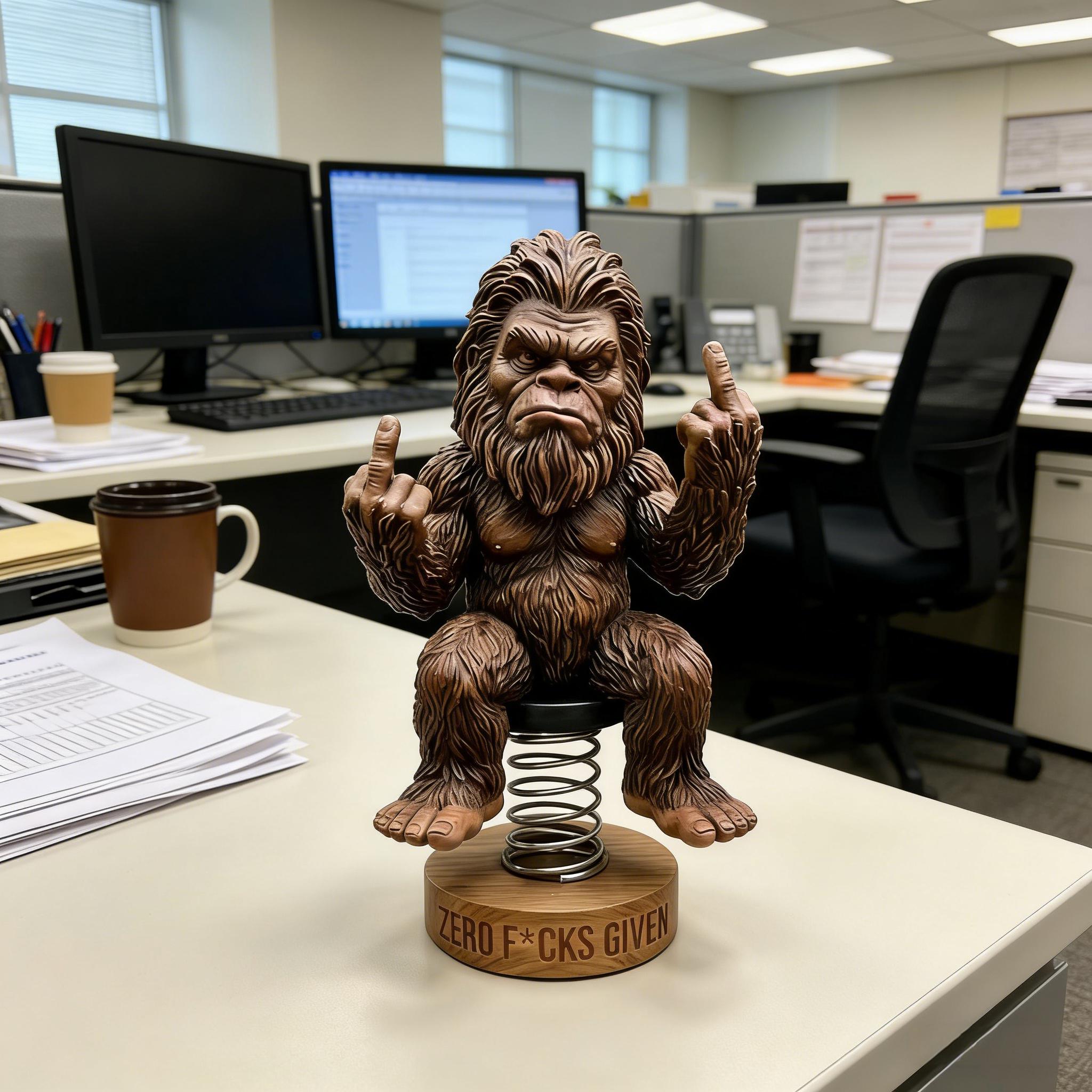 🔥Last Day 50% OFF - 🐾😮Bigfoot “Zero F*cks Given” Bobblehead(𝐋𝐮𝐜𝐚𝐬 𝐇𝐚𝐥𝐞 𝐇𝐚𝐧𝐝𝐦𝐚𝐝𝐞®)