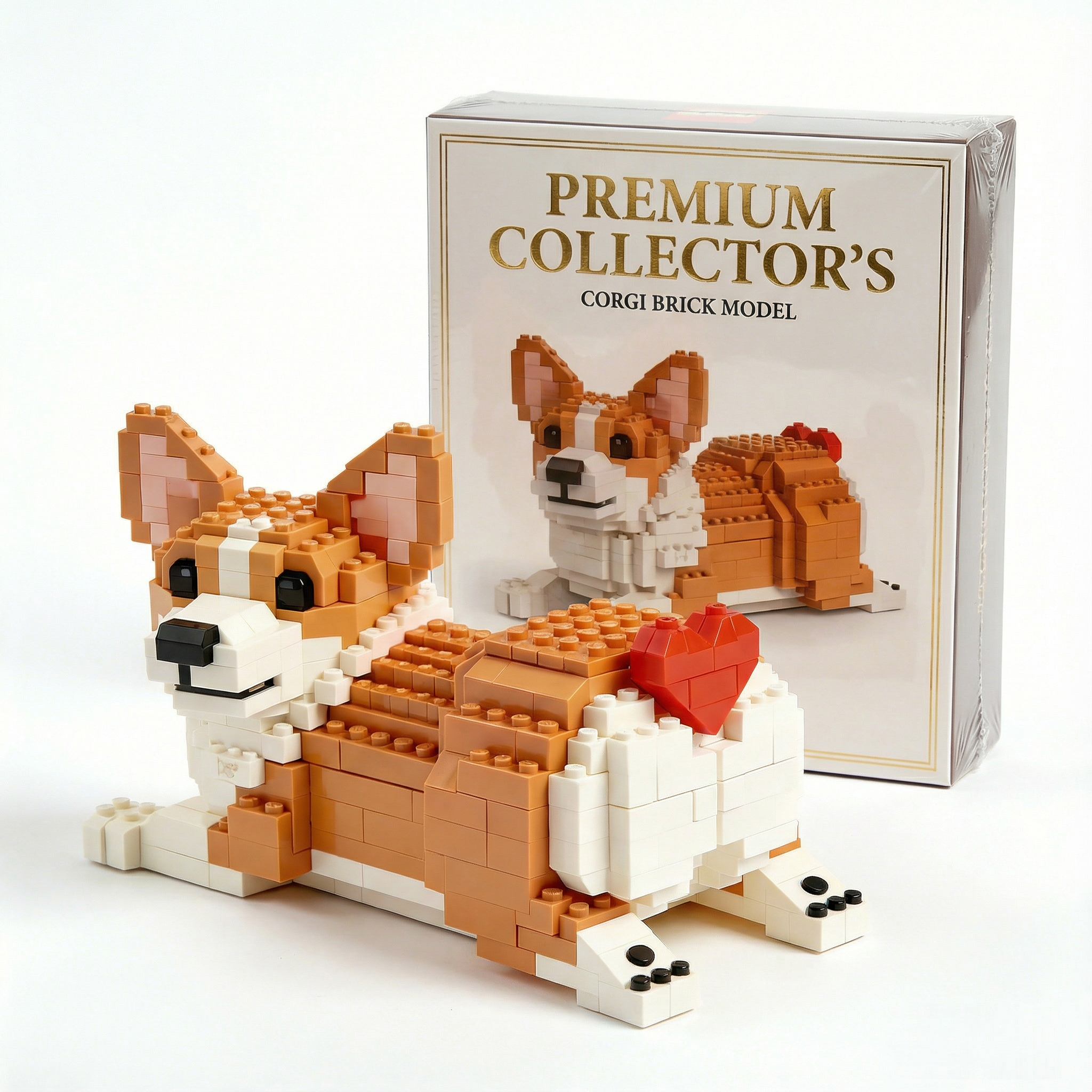🐶Love Corgi Brick Figure – Collector’s Build for Corgi Lovers