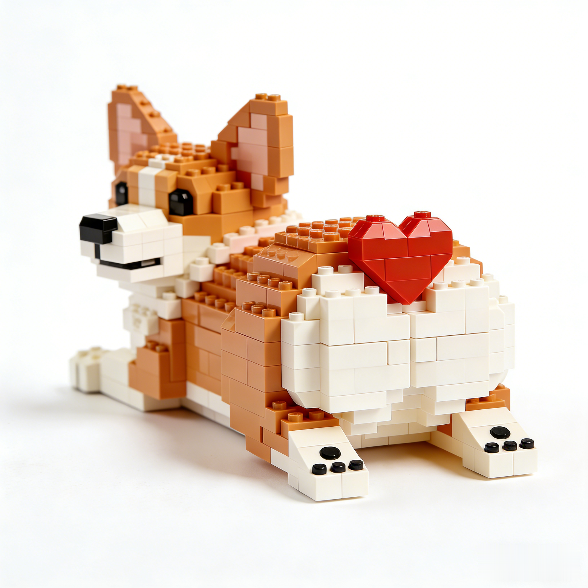🐶Love Corgi Brick Figure – Collector’s Build for Corgi Lovers