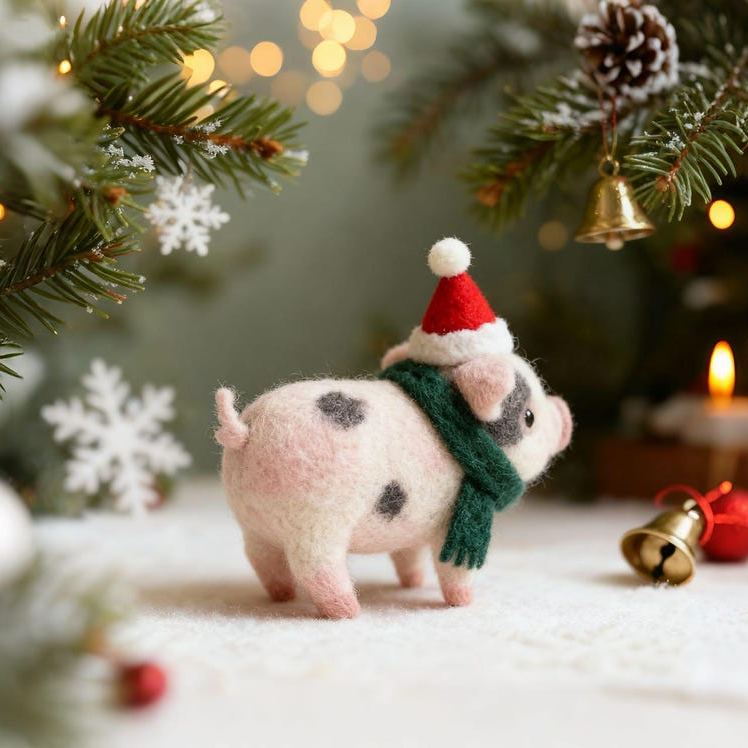 🔥Last Day 50% OFF -💖🐽Needle-Felted Christmas Pig(𝐋𝐮𝐜𝐚𝐬 𝐇𝐚𝐥𝐞 𝐇𝐚𝐧𝐝𝐦𝐚𝐝𝐞®)