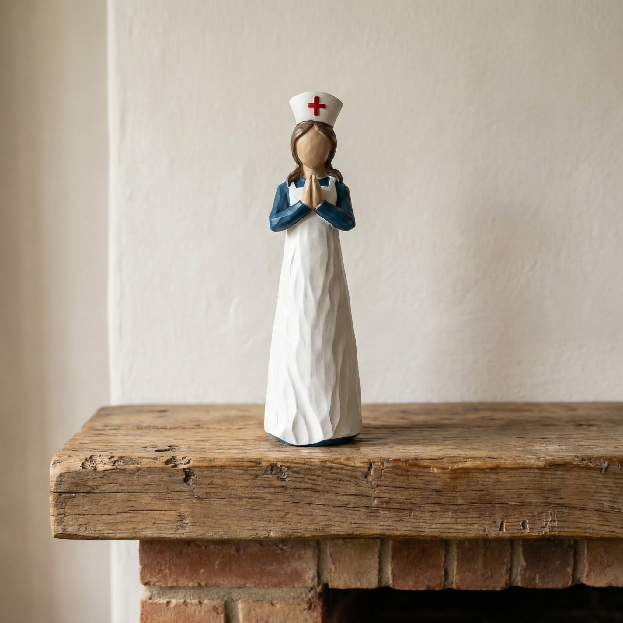 Hand-Painted Resin Angel Nurse Statue – Inspirational Nurse Figurine for Appreciation, Care & Hope(𝐋𝐮𝐜𝐚𝐬 𝐇𝐚𝐥𝐞 𝐇𝐚𝐧𝐝𝐦𝐚𝐝𝐞®)