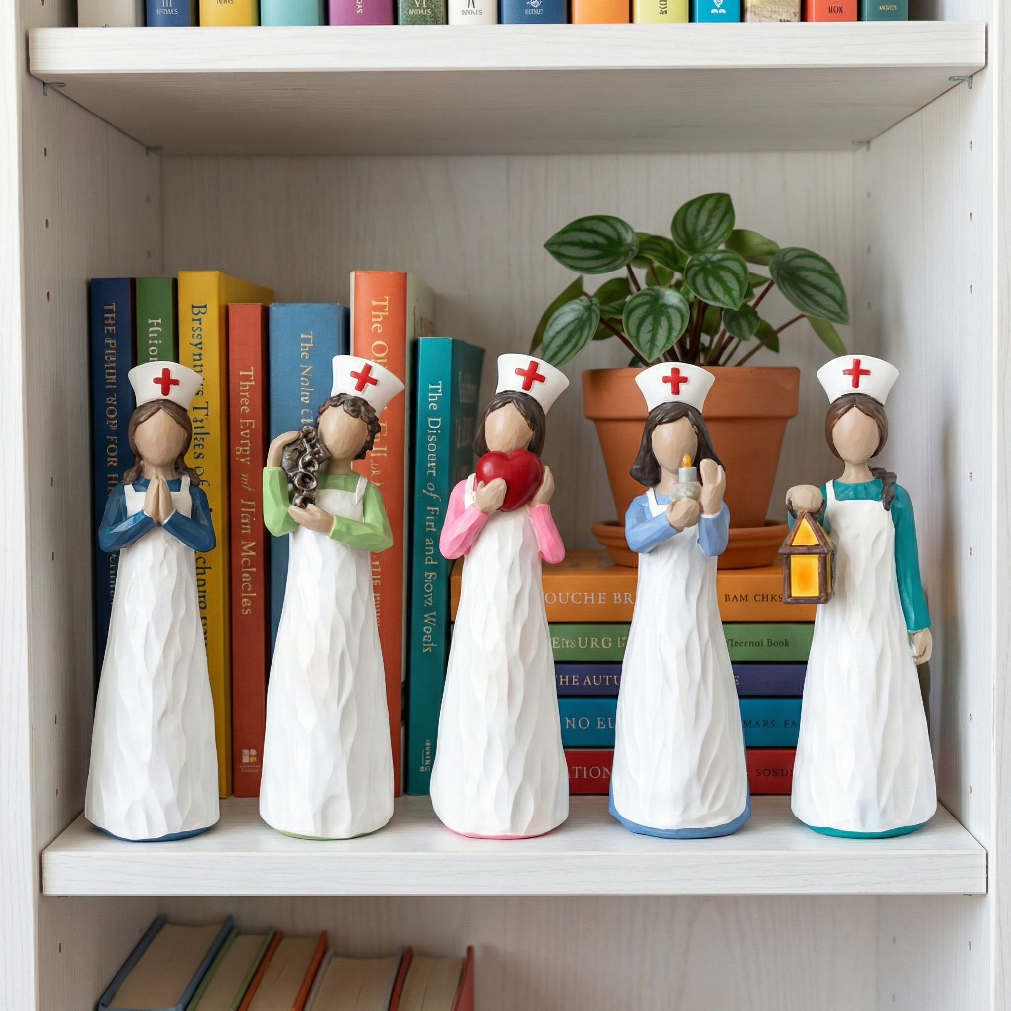 Hand-Painted Resin Angel Nurse Statue – Inspirational Nurse Figurine for Appreciation, Care & Hope(𝐋𝐮𝐜𝐚𝐬 𝐇𝐚𝐥𝐞 𝐇𝐚𝐧𝐝𝐦𝐚𝐝𝐞®)