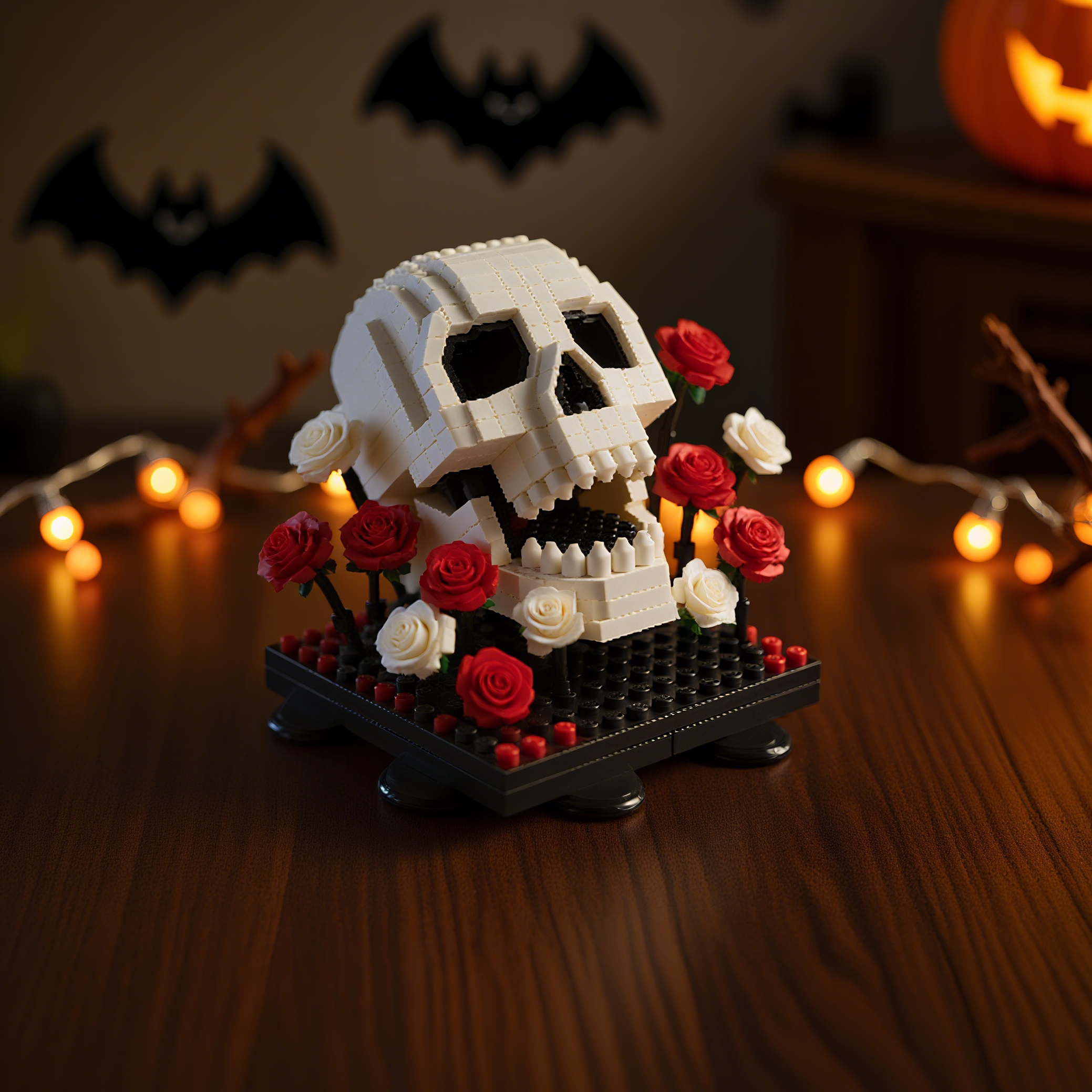 💀 Skull & Roses Brick Set 🌹- Limited Gothic Edition for Collectors