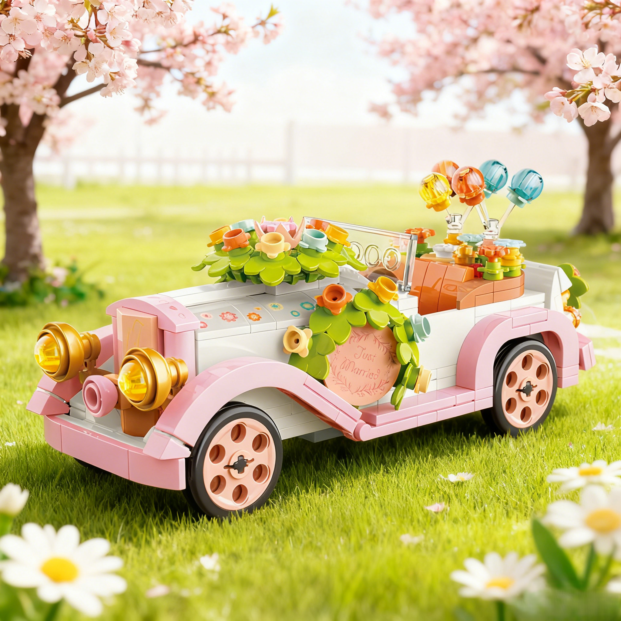 Romantic Vintage Car Building Set