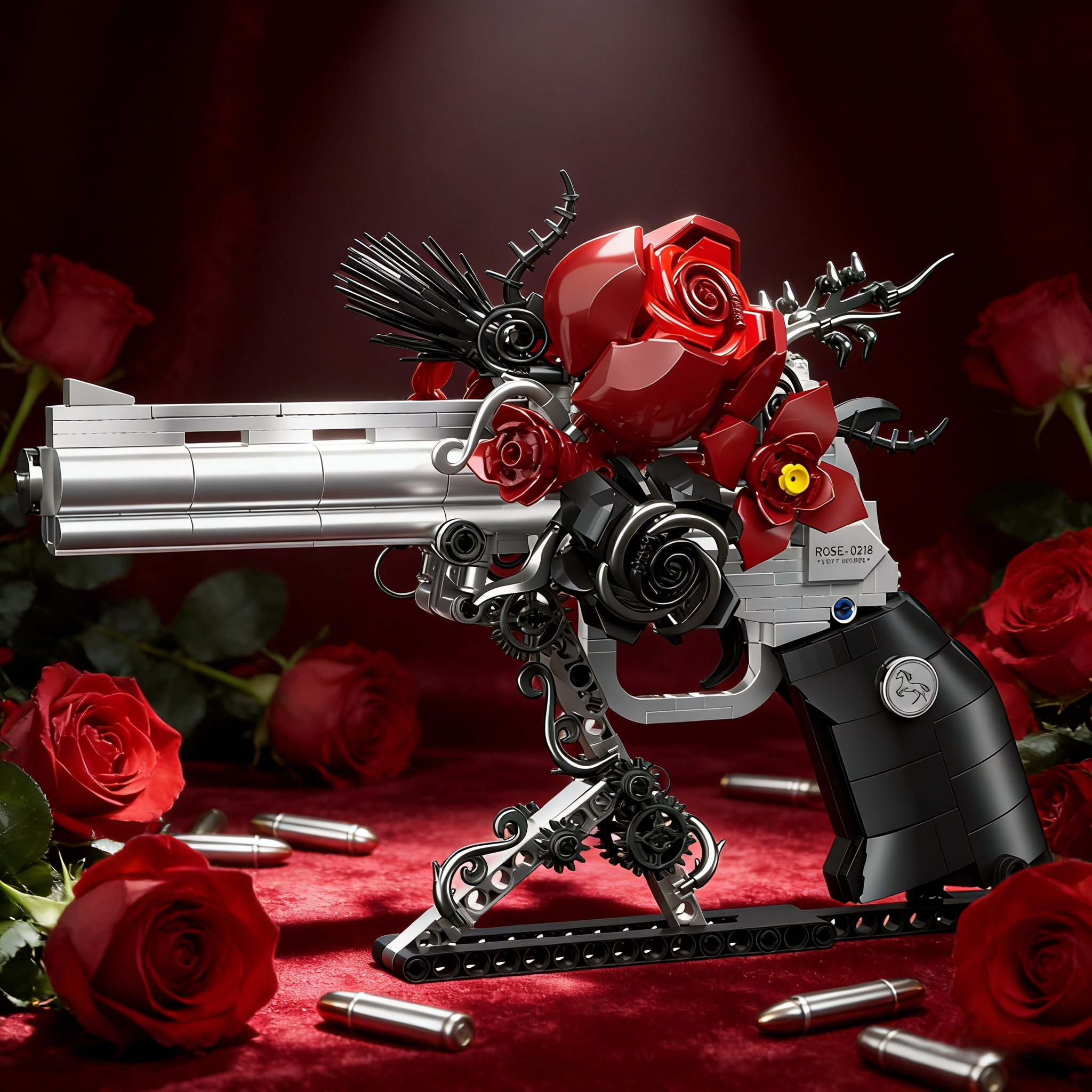 🌹The Forbidden Rose Revolver Building Block