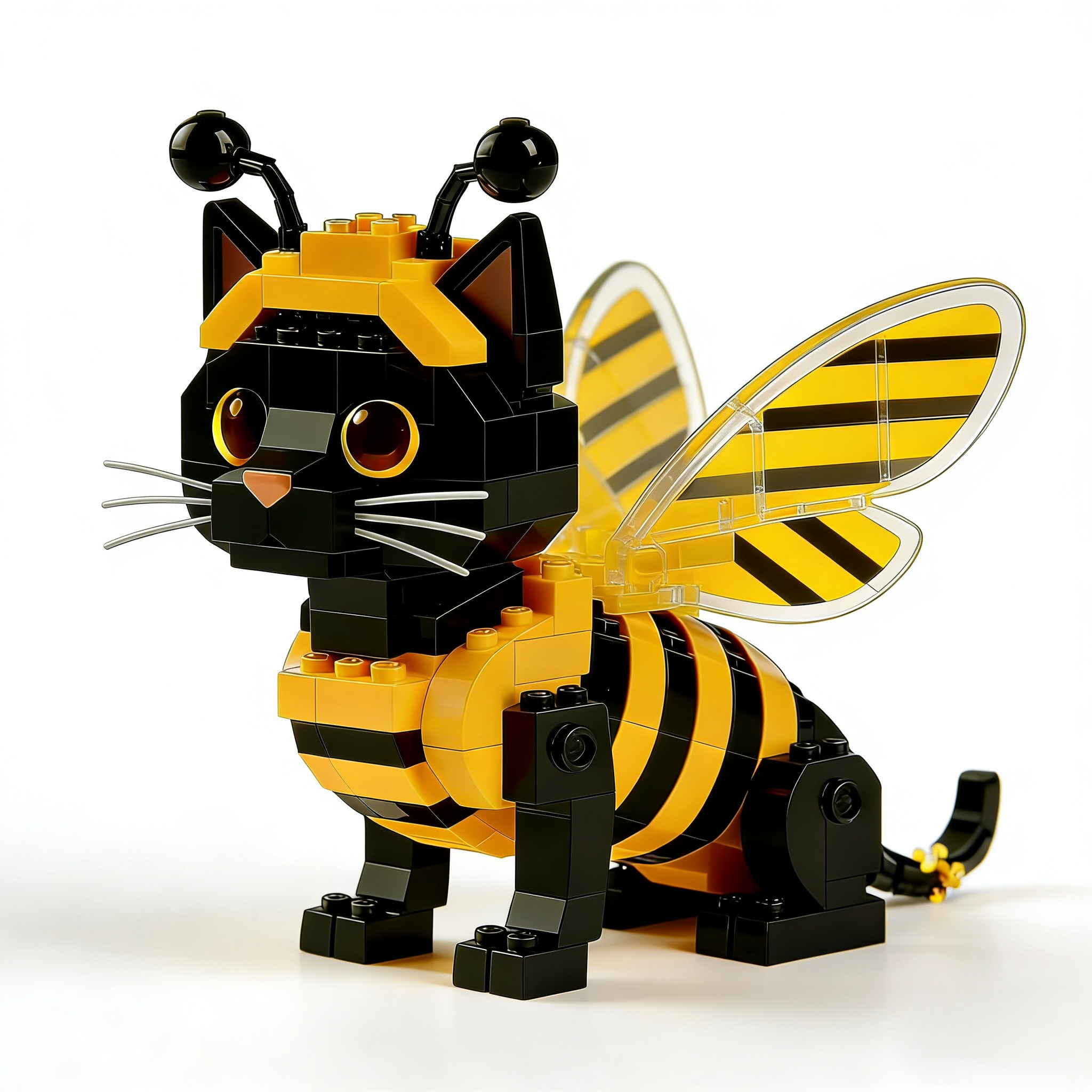 🐱 The Bee Cat Guardian Building Block set