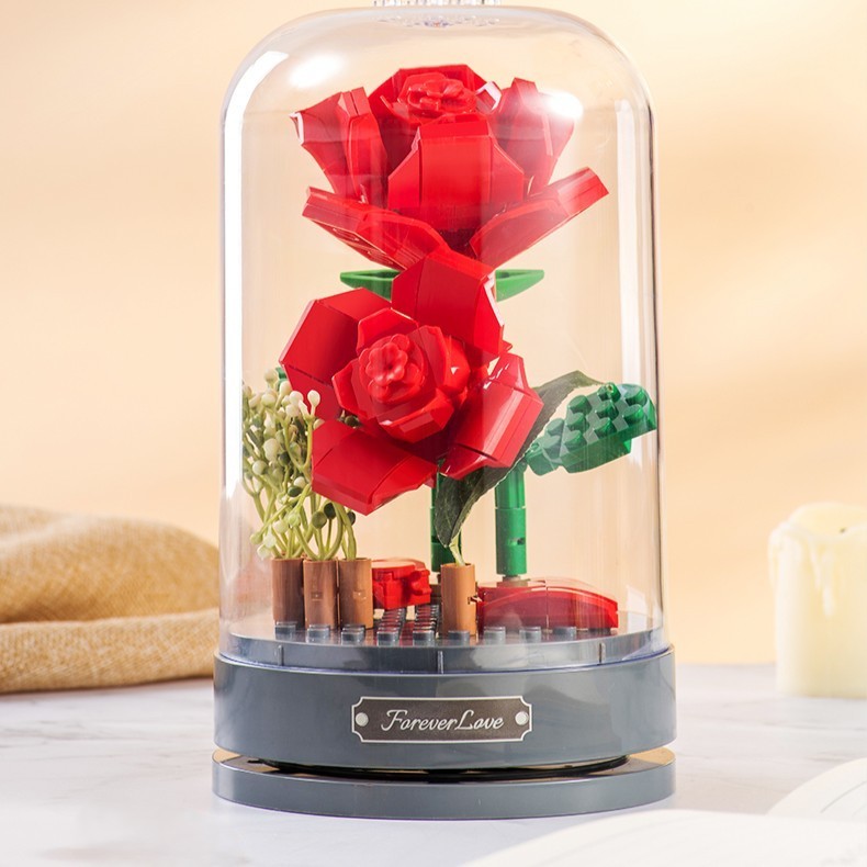 Block Flower Terrariums Music Box
