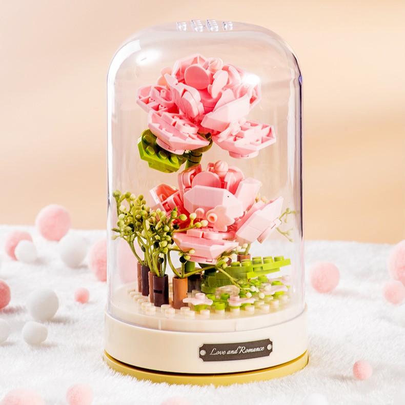 Block Flower Terrariums Music Box
