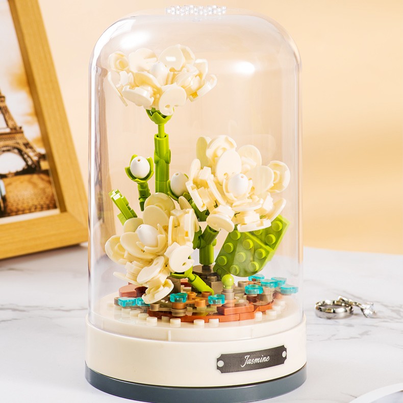 Block Flower Terrariums Music Box