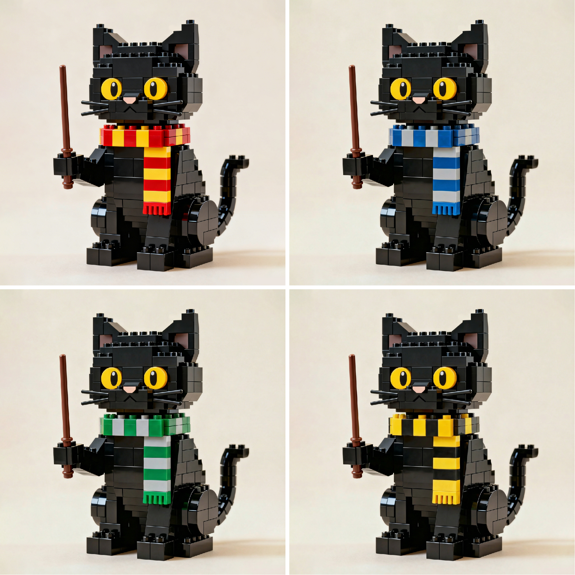 School of Magic Cats – Four Houses Brick Collection🐈‍⬛