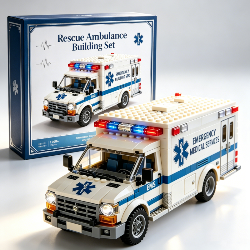 Emergency Rescue Ambulance Brick Set – Honor the Heroes Who Save Lives