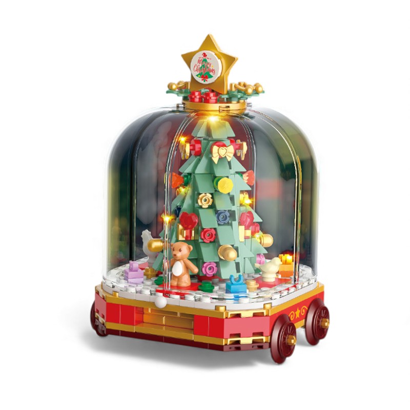 Christmas Holiday Train & Scene Building Block Set