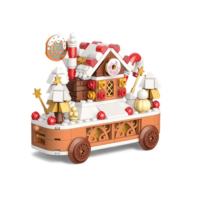 Christmas Holiday Train & Scene Building Block Set