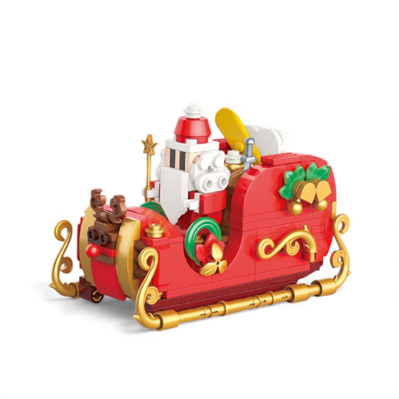Christmas Holiday Train & Scene Building Block Set
