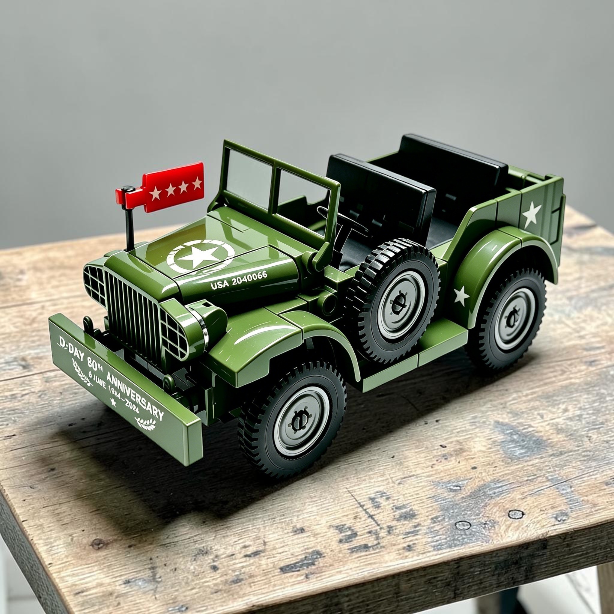🚙 D-Day 80th Anniversary Limited Edition Military Jeep Brick Set