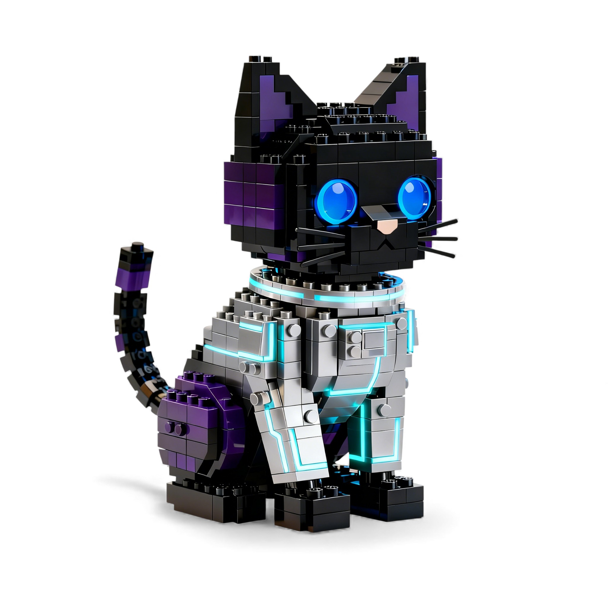 Cyber Space Guardian Cat Building Set