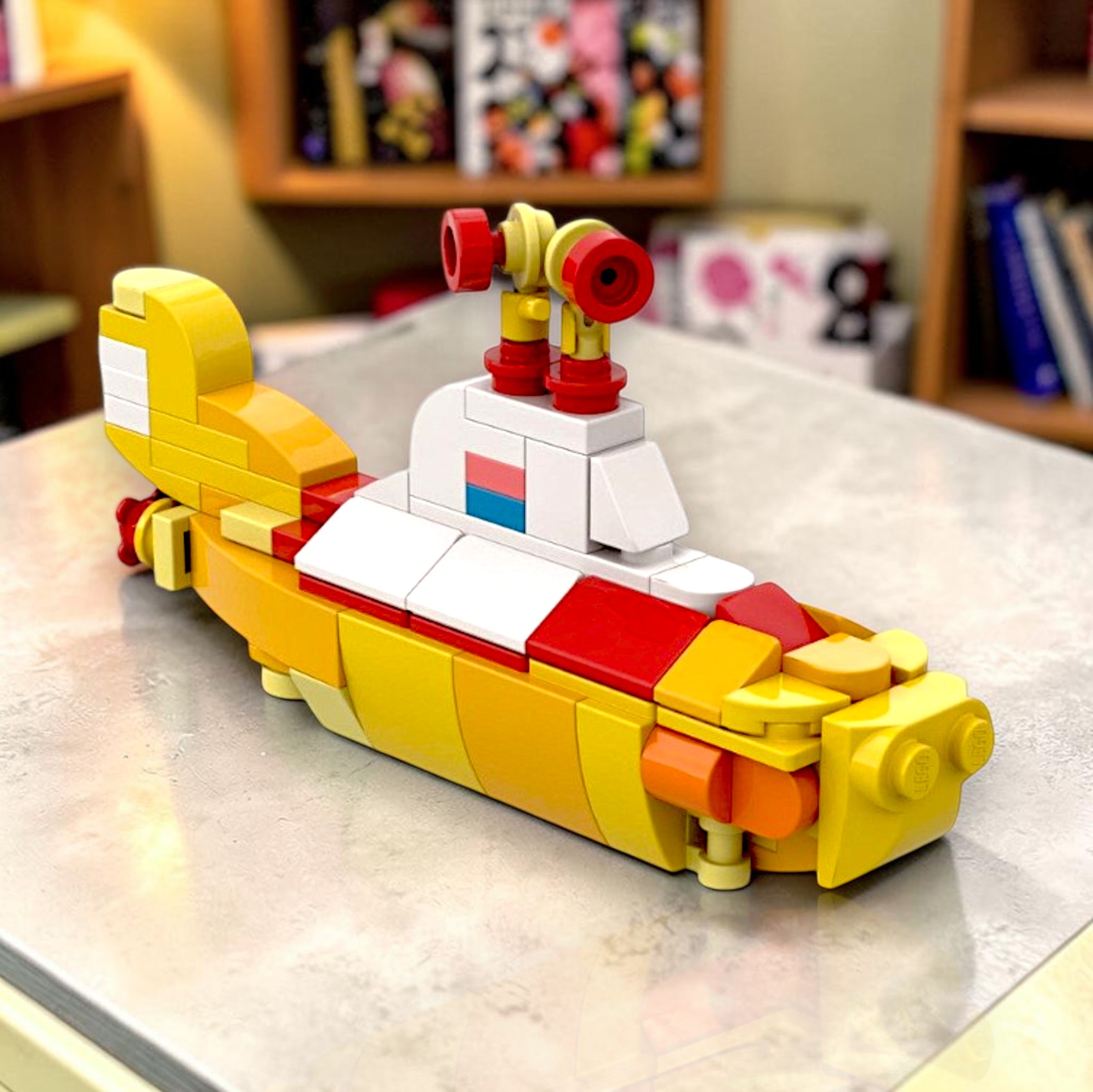 🎸✨ Classic Yellow Submersible Brick Set