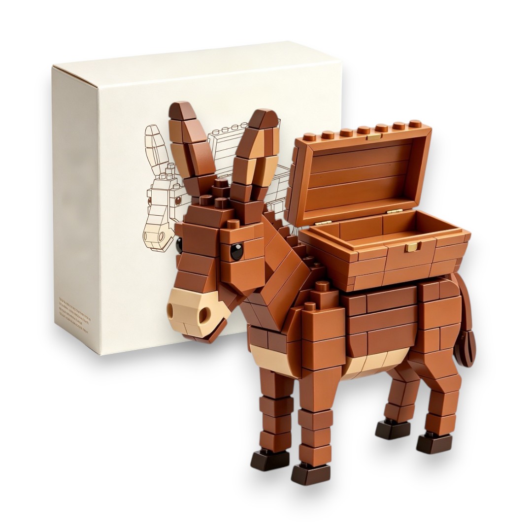 🐴✨Chonky Donkey Treasure Keeper Brick Set