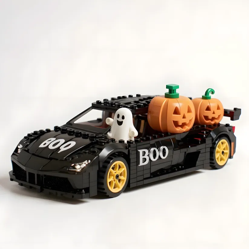 Halloween Limited Edition "BOO" Ghost Racer Brick Set🏎️