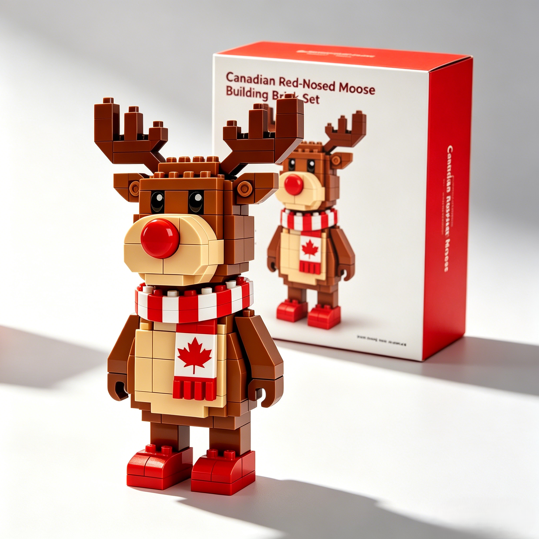 Canada Day Icon Duo: Moose & Beaver Building Blocks Set