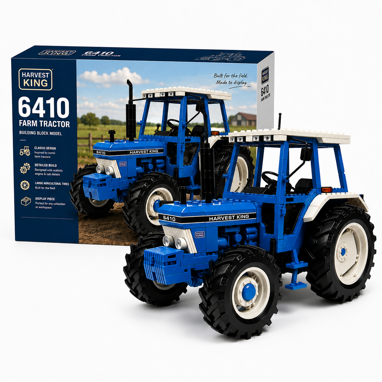 🚜 Harvest King 6410 – Vintage Farm Tractor Brick Edition