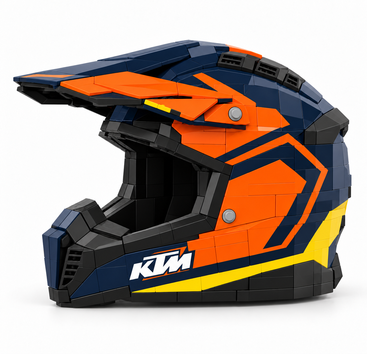 Off-Road Adventure Helmet Brick Model – A Must-Have for Racing Fans