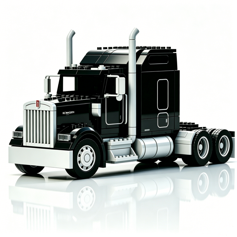 American Highway Legend 389 Semi Truck Building Block Set