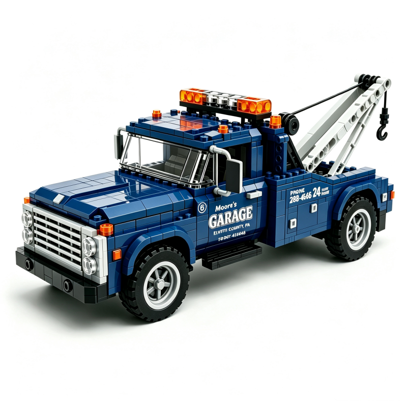 Blue Heritage Tow Truck Building Set – Collector Edition