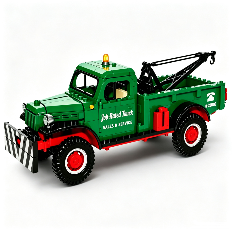 🚛 Highway Rescue Pioneer Building Block Set - Rescue Tow Truck