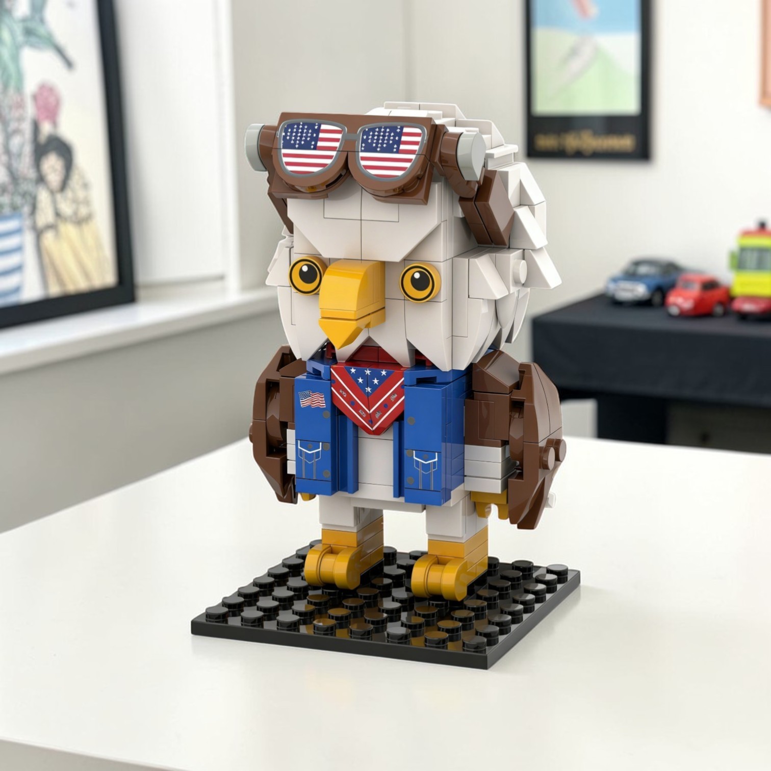 🦅Independence Day Limited Edition Patriotic Bald Eagle Brick Set