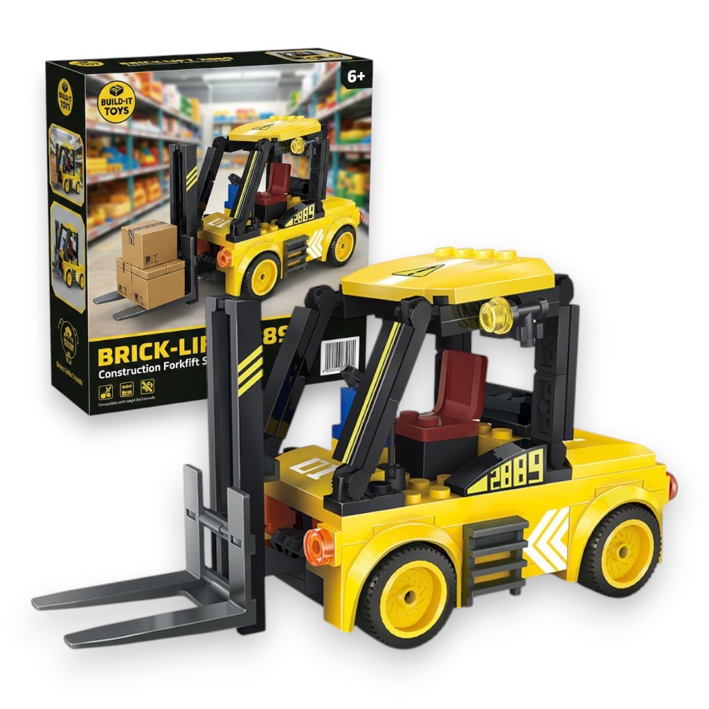 🚜 Heavy-Duty Industrial Forklift Brick Set