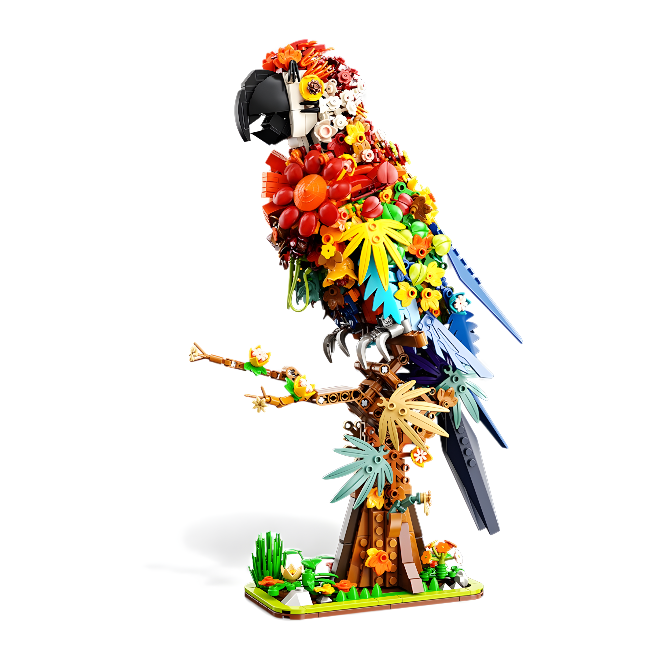 🦜 Tropical Parrot Botanical Building Block set