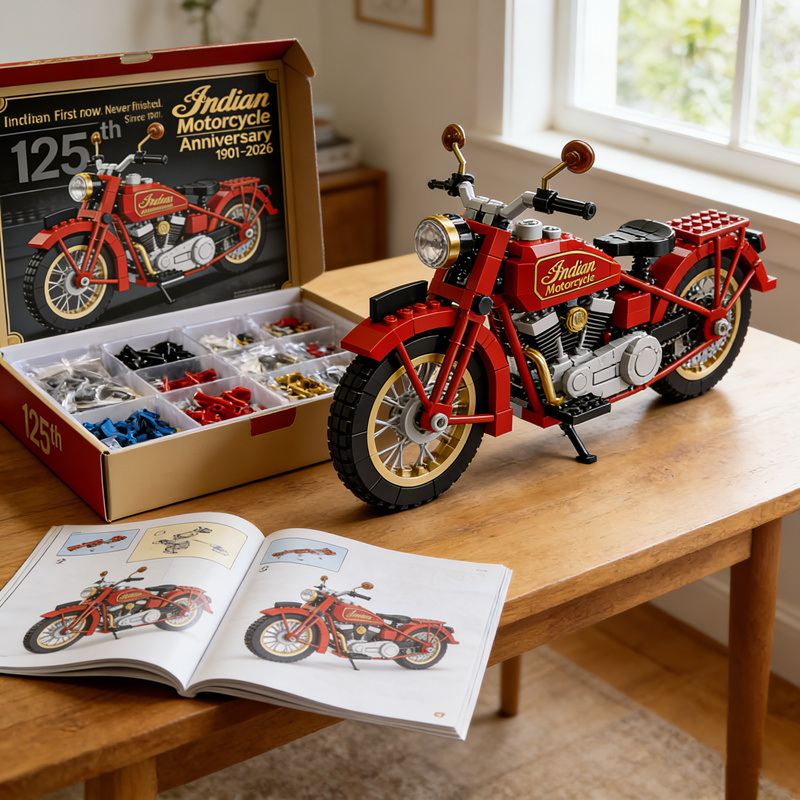 🏍️Indian Motorcycle 125th Anniversary Building Blocks Set