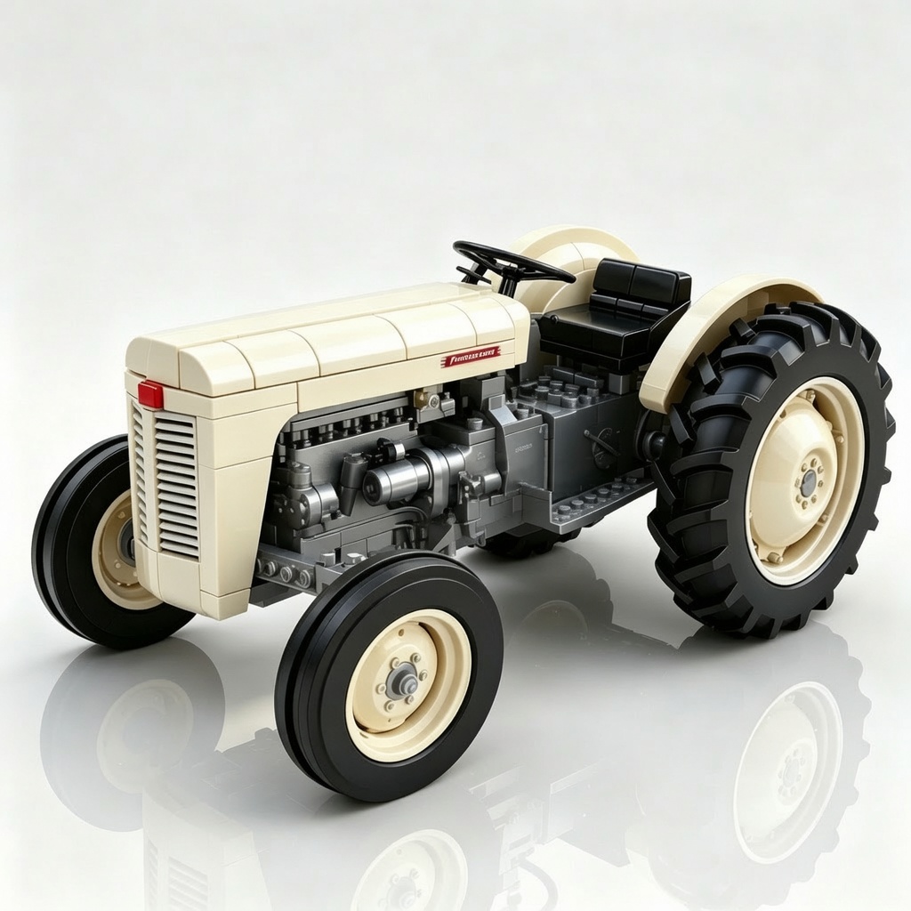 Harvest Time: Vintage 8N Tractor Brick Set - A Tribute to the Classic Farm Legend of the 1950s