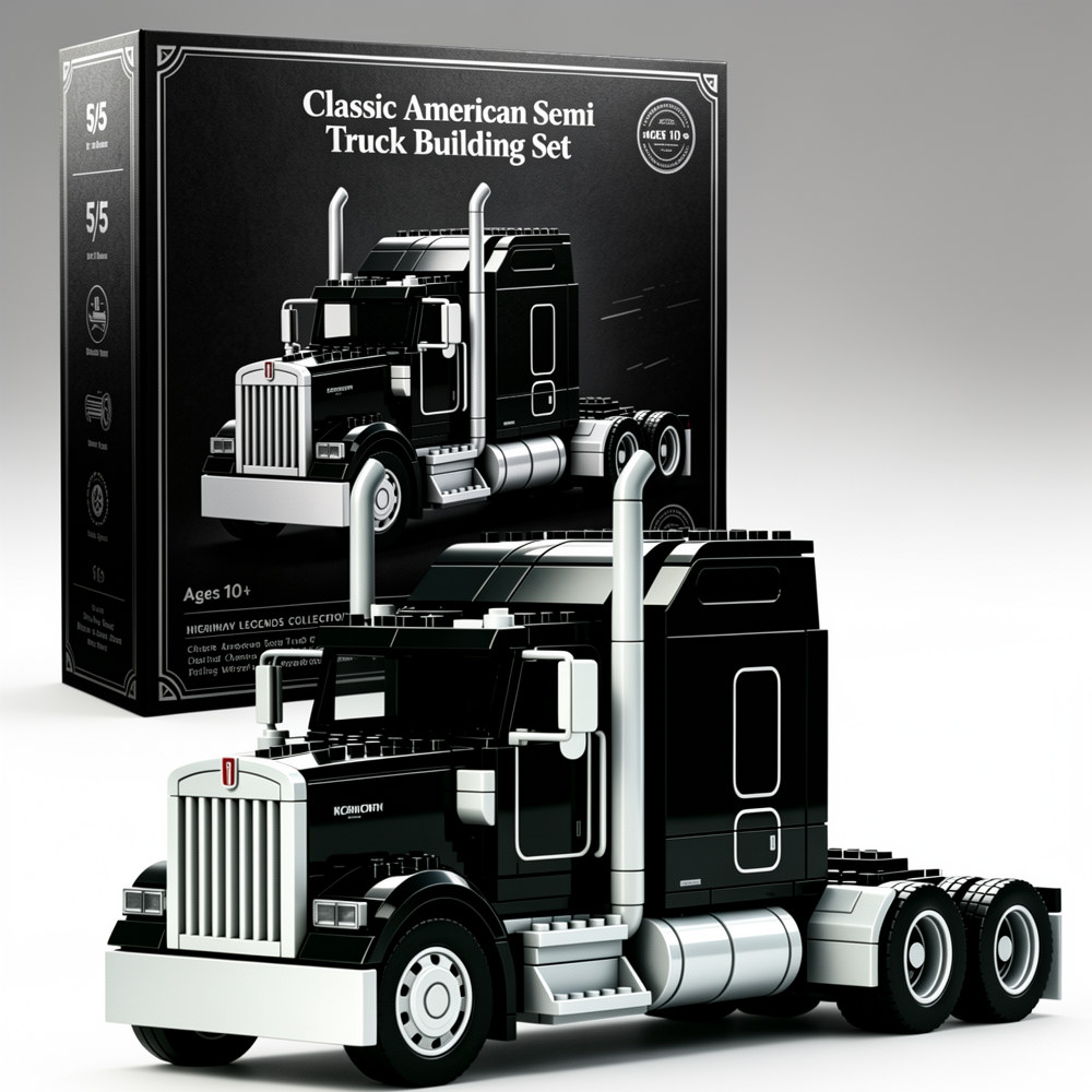 American Highway Legend 389 Semi Truck Building Block Set