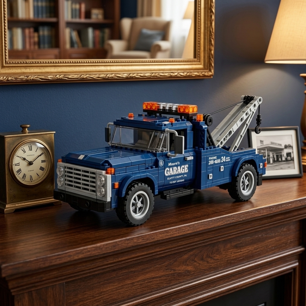 Blue Heritage Tow Truck Building Set – Collector Edition