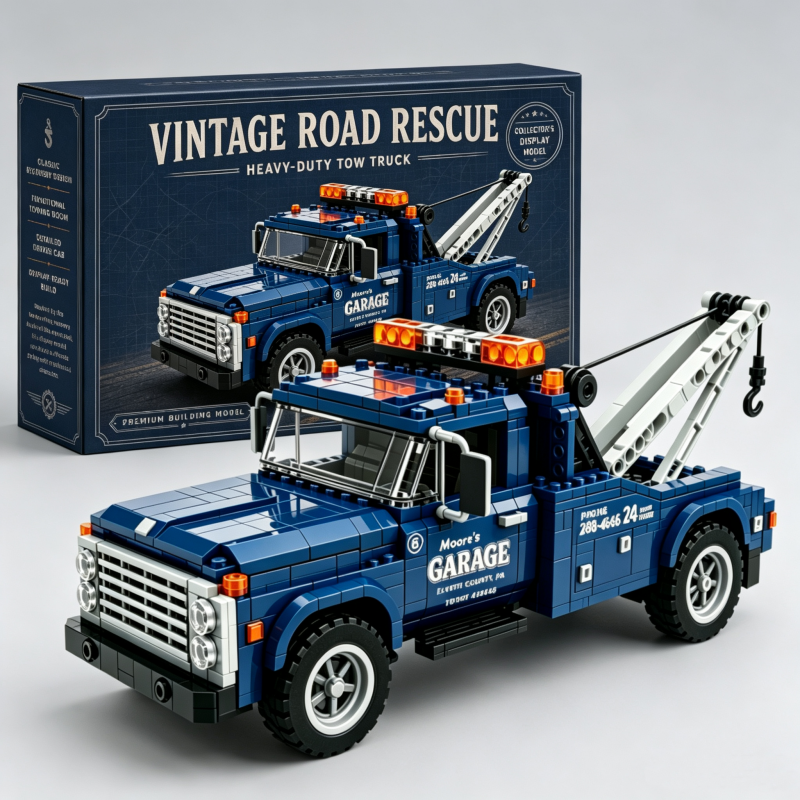 Blue Heritage Tow Truck Building Set – Collector Edition