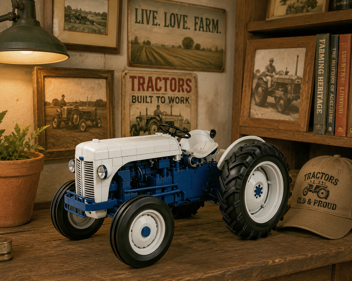 Vintage farm tractor building block set – Heritage 1950