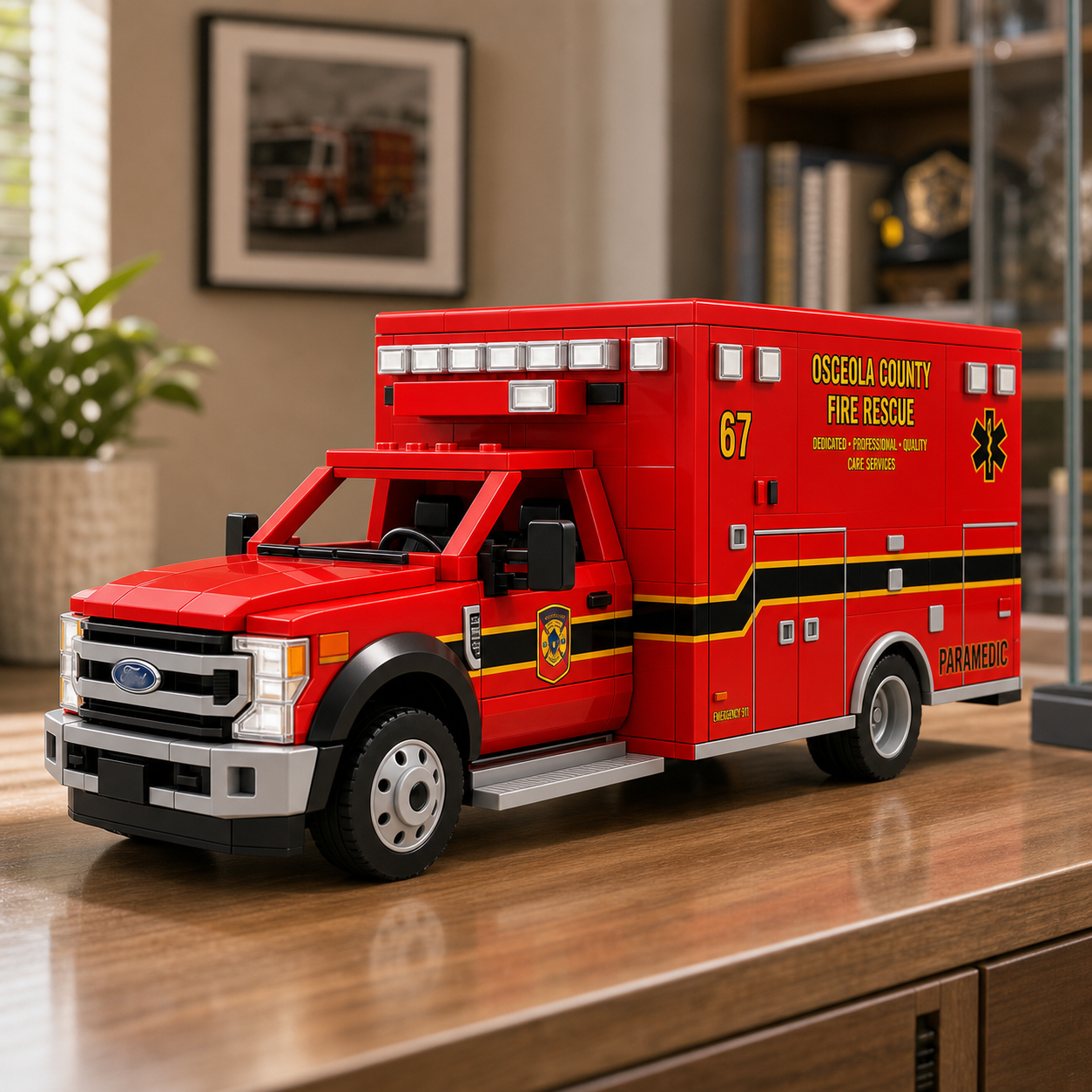 F-Series Paramedic Rescue Ambulance Building Set