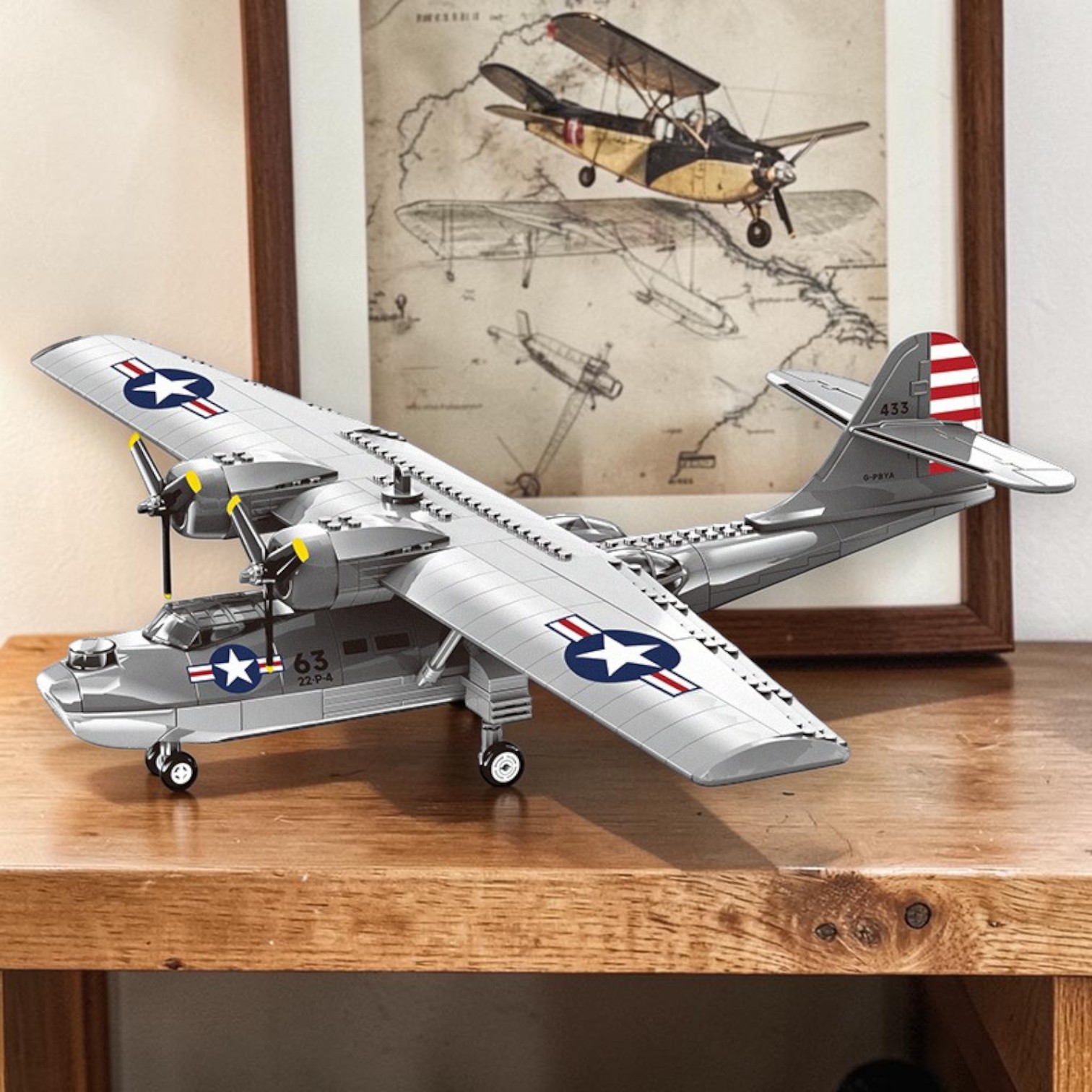 ✈⚓ Classic WWII Amphibious Flying Boat Brick Set — Collector’s Edition