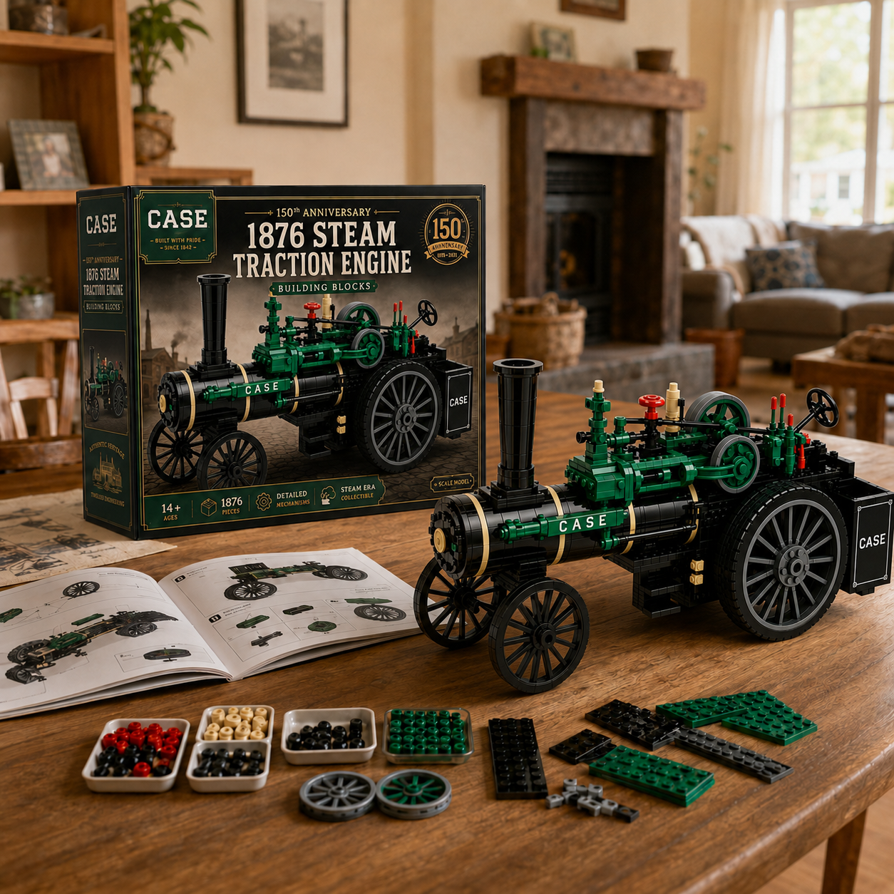 ⚙️ 150th Anniversary 1876 Steam Traction Engine Building Blocks