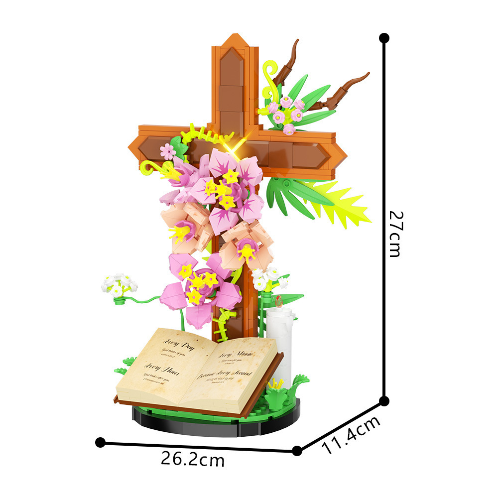 Blooming Faith Cross Building Set