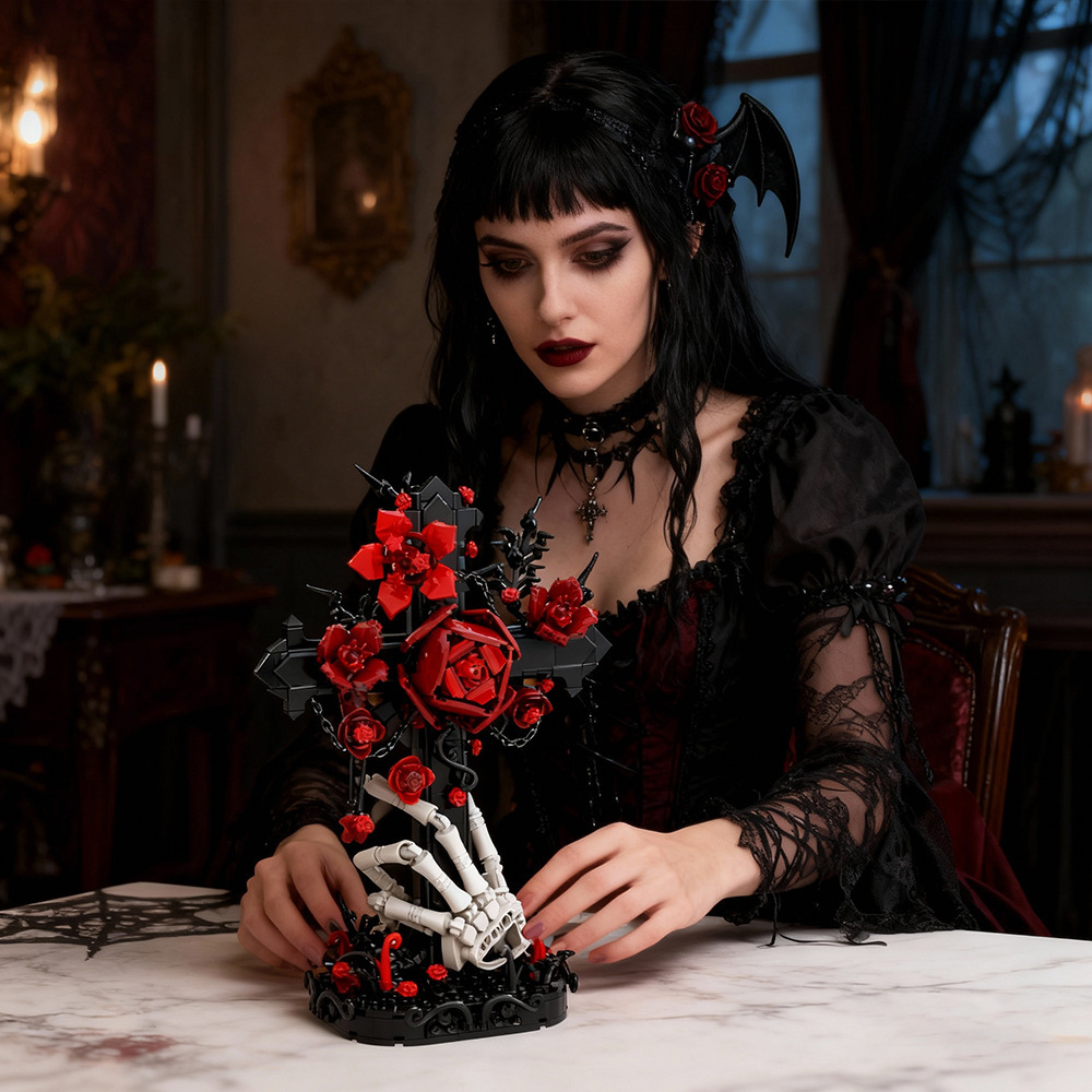 🌹Crimson Cross Building Blocks