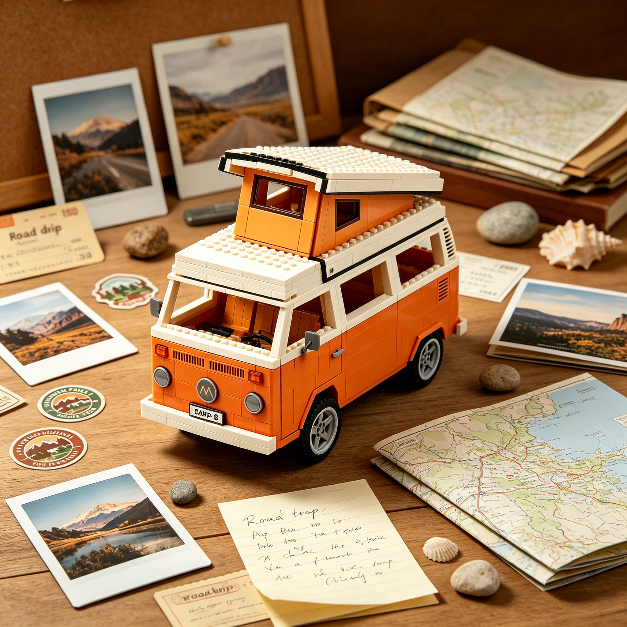 Retro Pop-Top Camper Van Building Kit 🏕️ 🚐