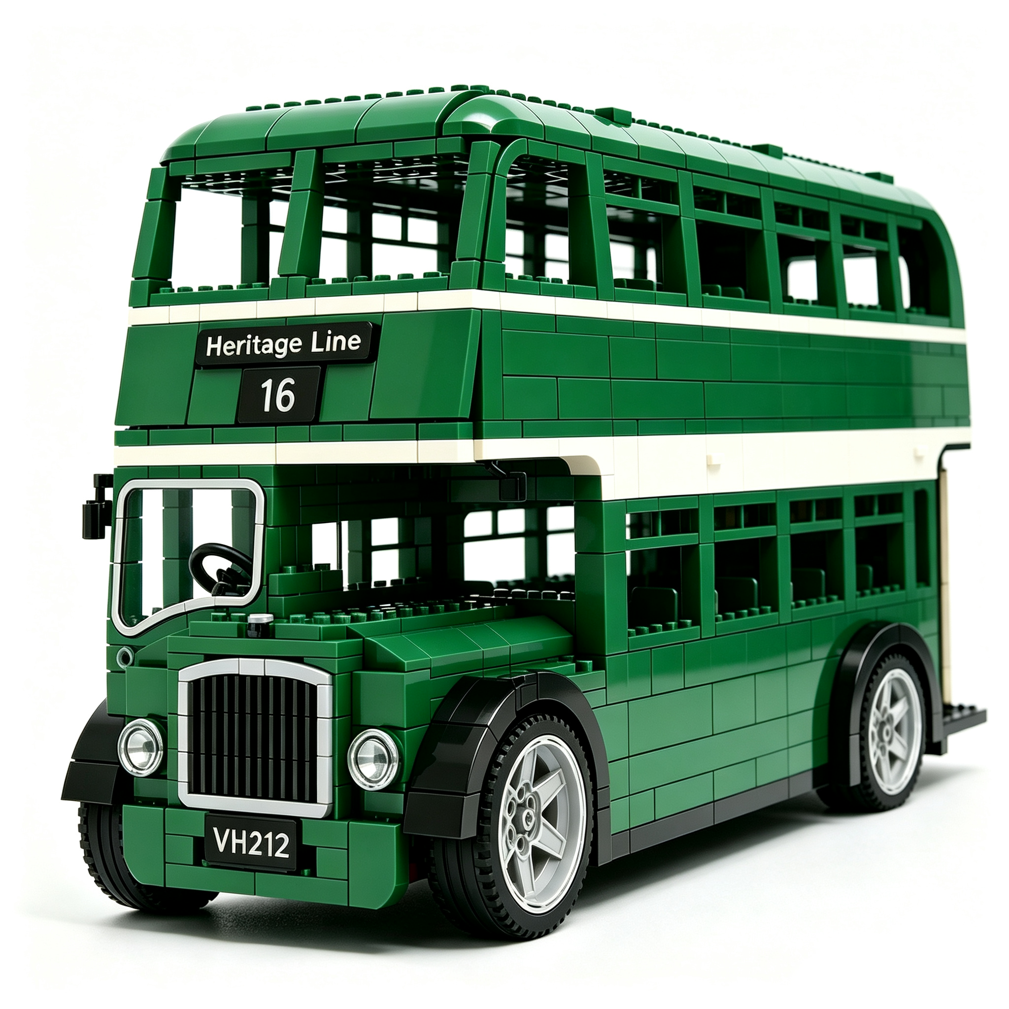 1960s Heritage Double-Decker Bus Building Set 🚛